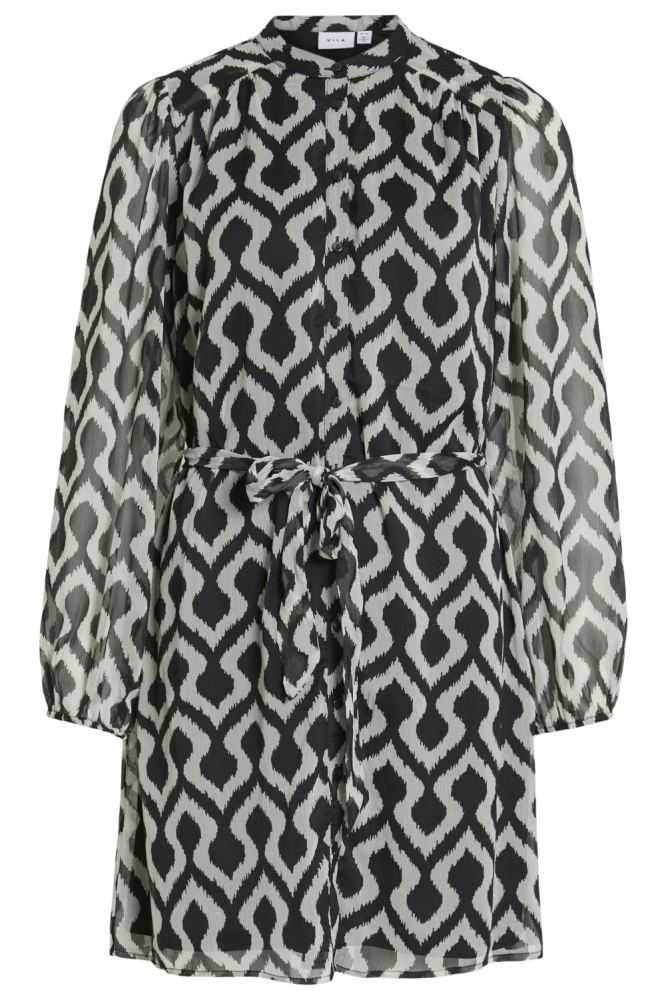 VIFALIA L/S DRESS - NOOS 14107607 Black Beauty/RETRO BIRCH